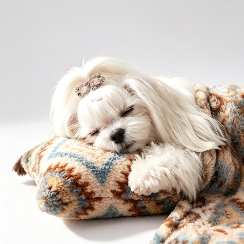 Cozy plush pet blanket with matching pillow for dogs and cats