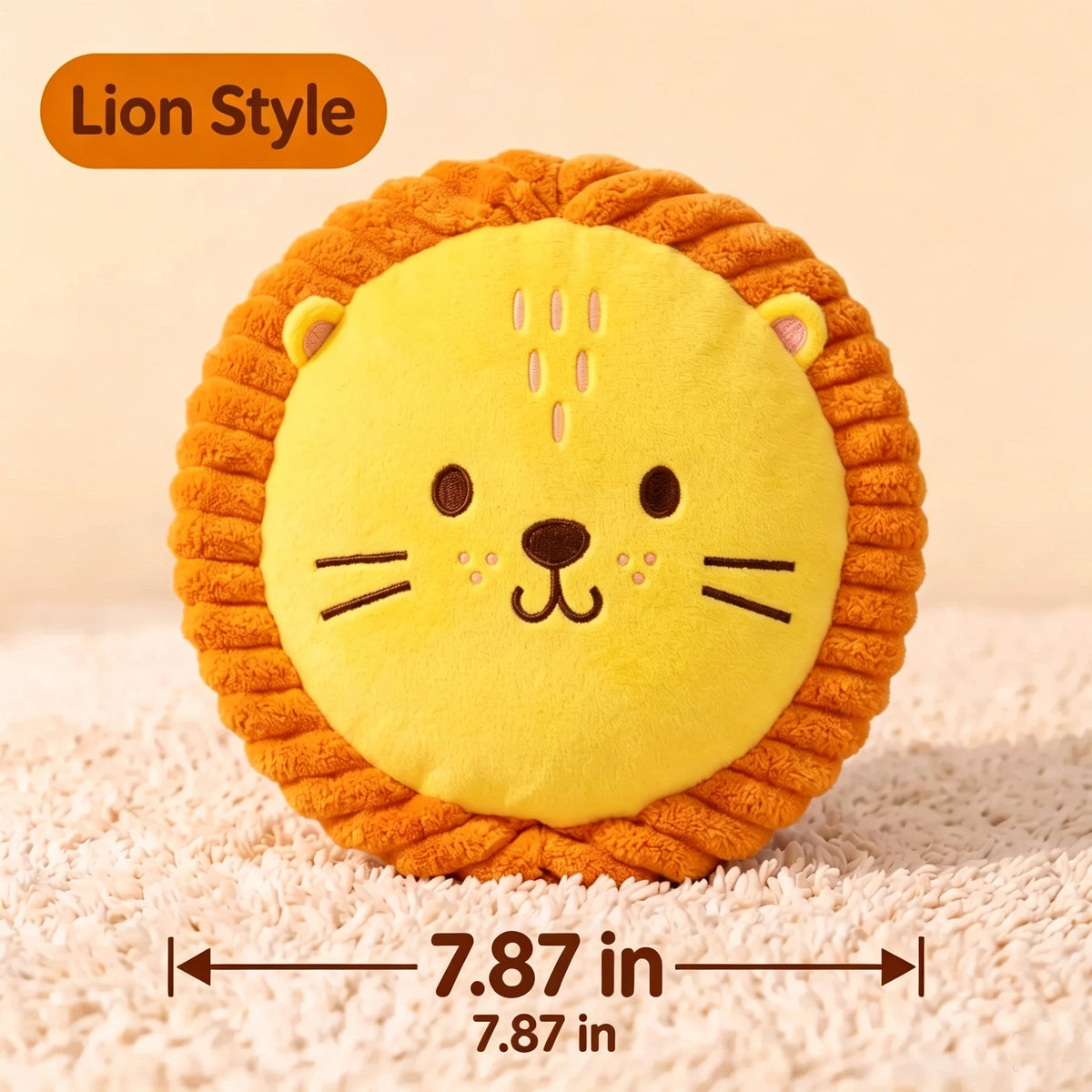 Soft Squeaky Dog Toys – Pizza & Lion Interactive Plush Toys