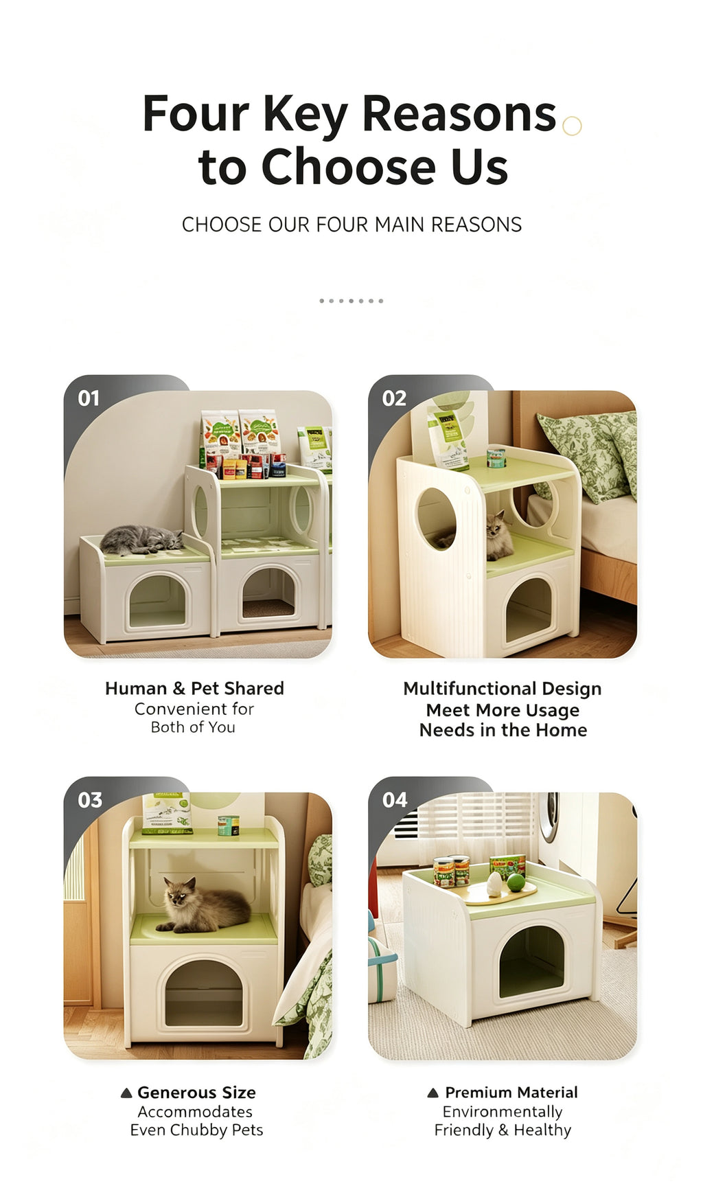2-in-1 Pet Bed Cabinet – Multifunctional Pet House & Bedside Table