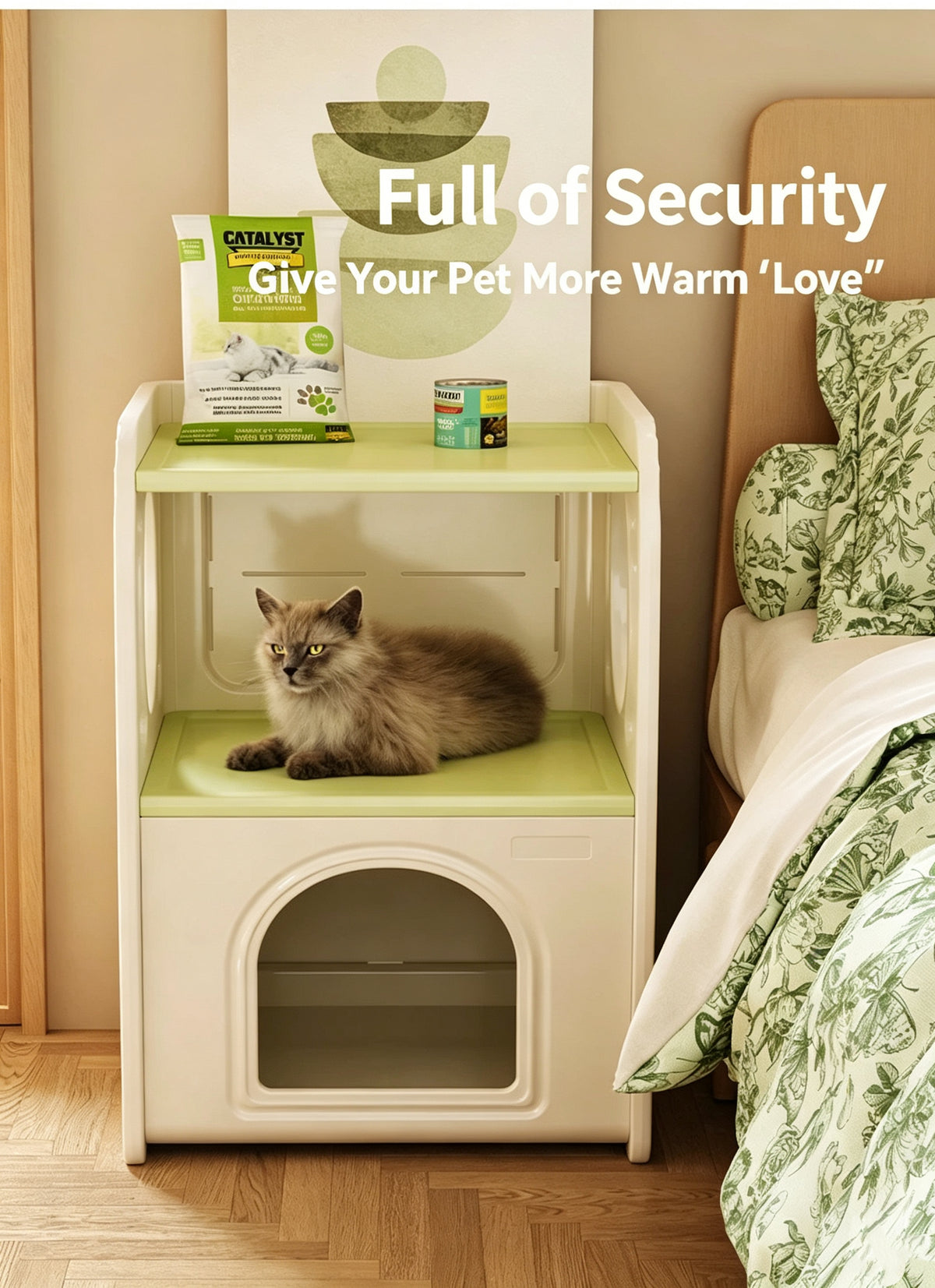 2-in-1 Pet Bed Cabinet – Multifunctional Pet House & Bedside Table