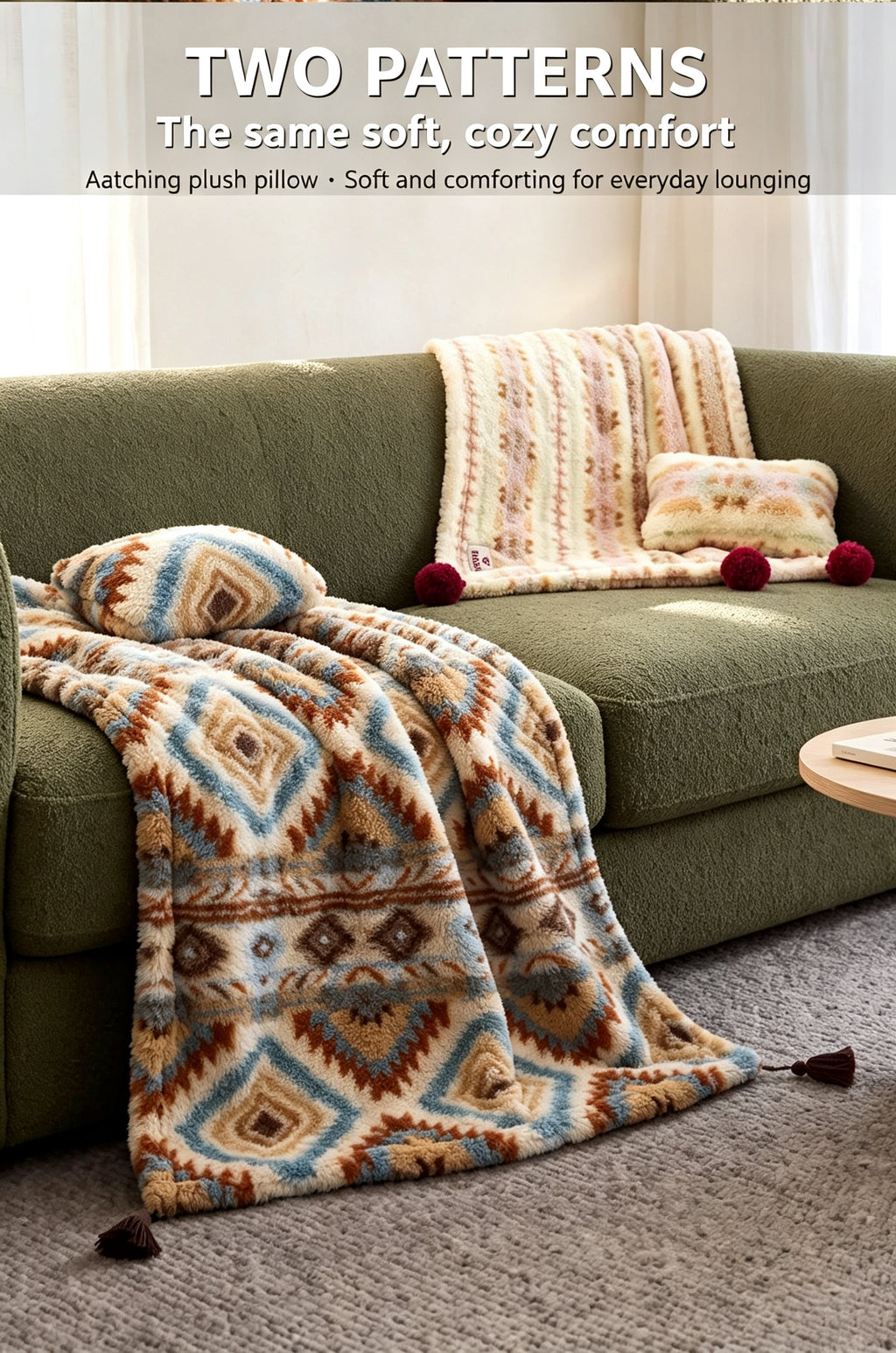 Cozy Plush Pet Blanket with Pillow – Soft Dog & Cat Throw