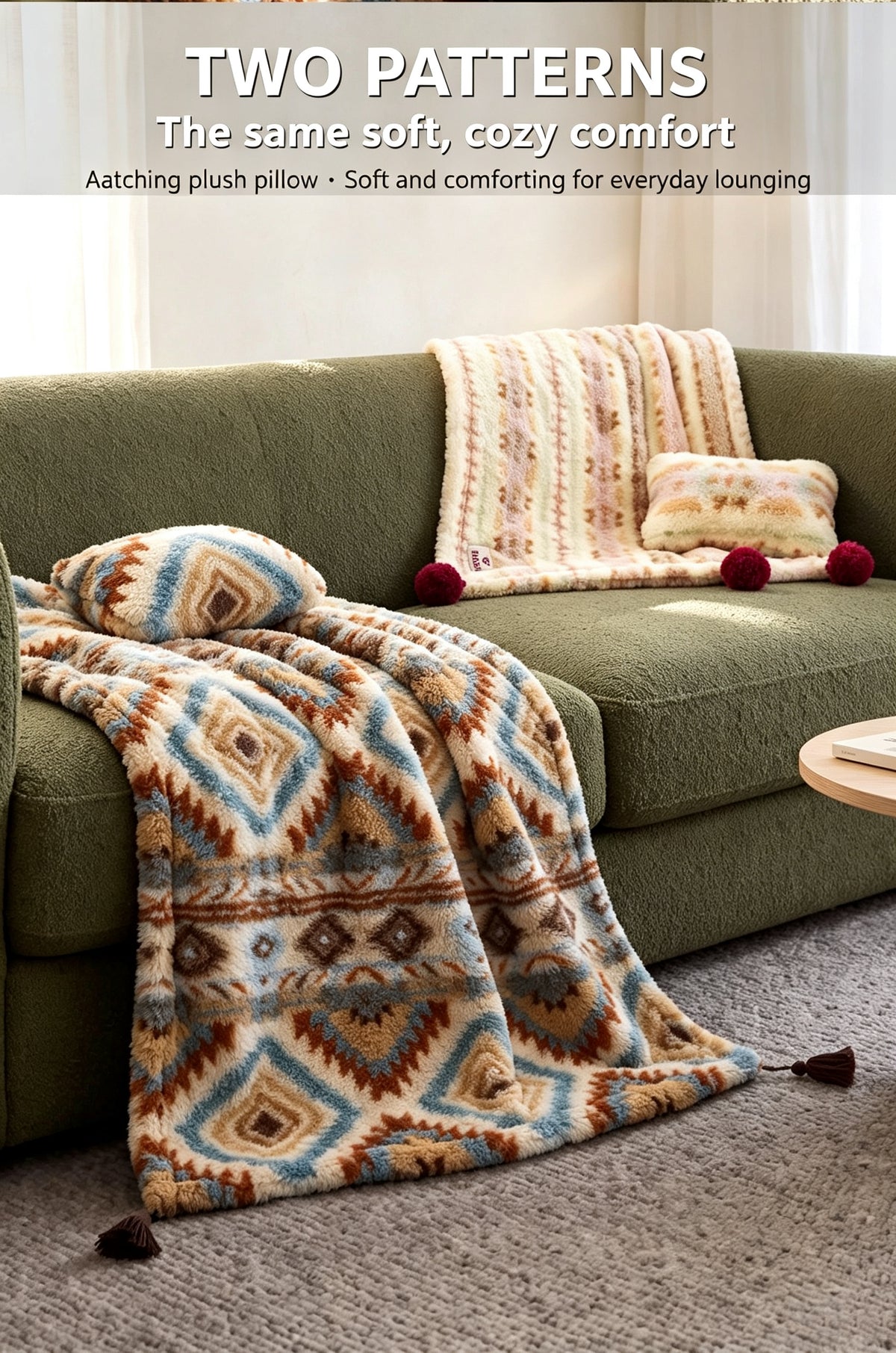 Cozy Plush Pet Blanket with Pillow – Soft Dog & Cat Throw