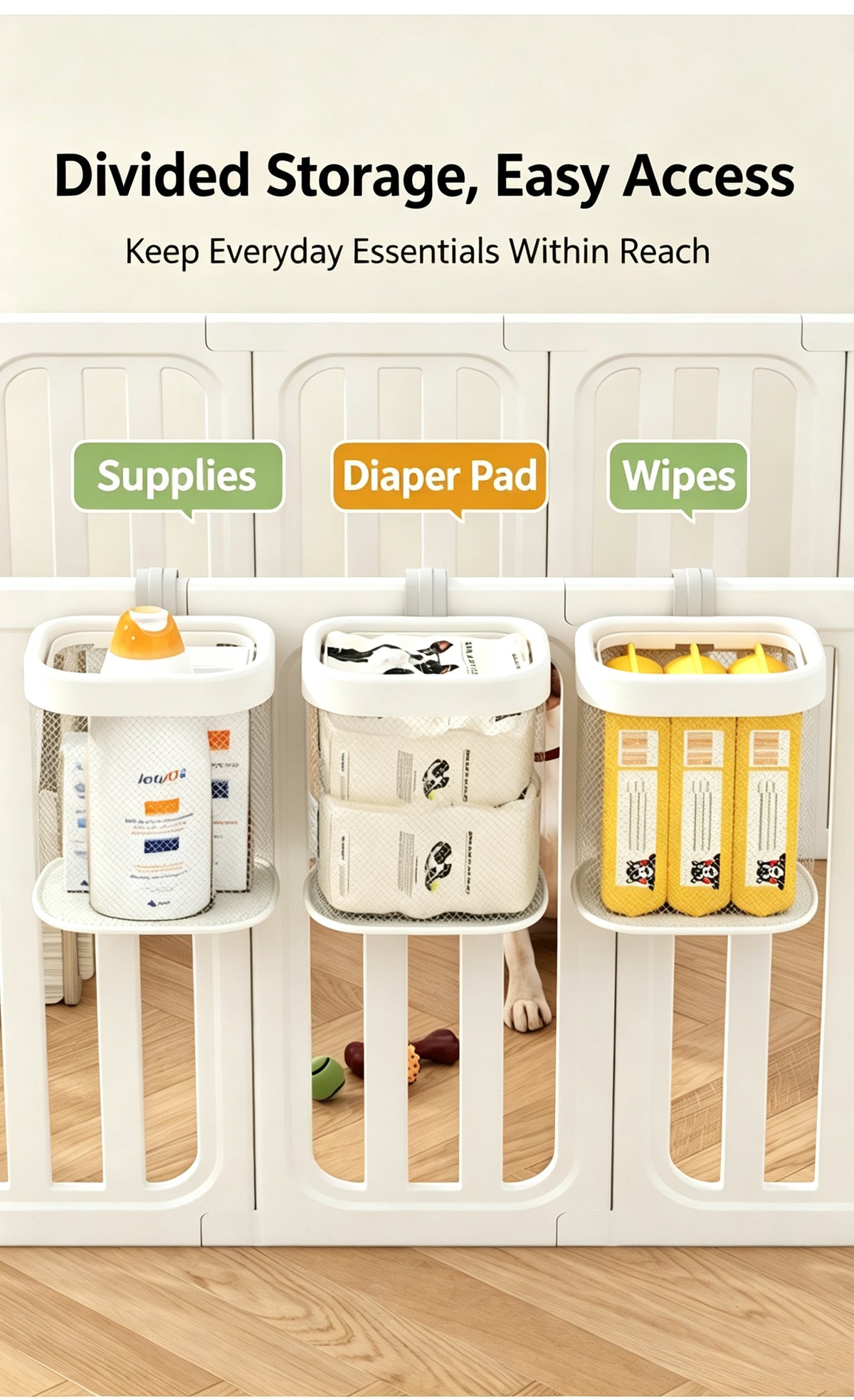 One two and three pack hanging pet storage basket options