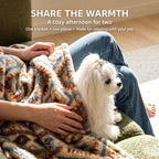 Cozy Plush Pet Blanket with Pillow – Soft Dog & Cat Throw