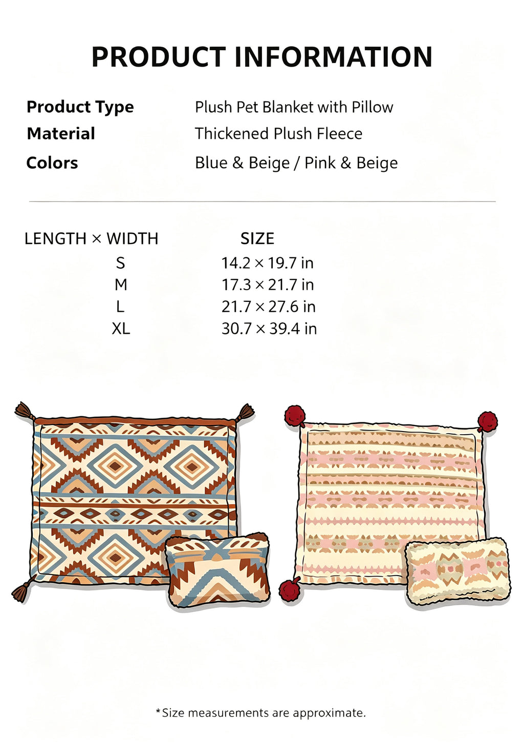 Cozy Plush Pet Blanket with Pillow – Soft Dog & Cat Throw