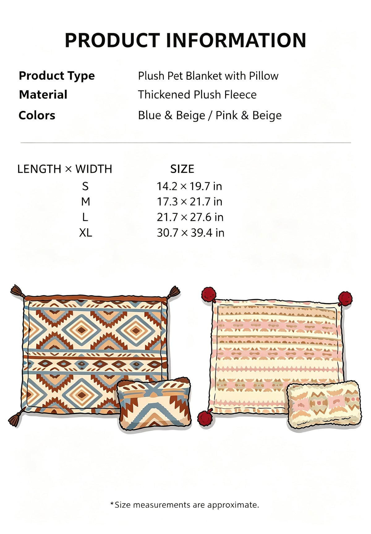 Cozy Plush Pet Blanket with Pillow – Soft Dog & Cat Throw