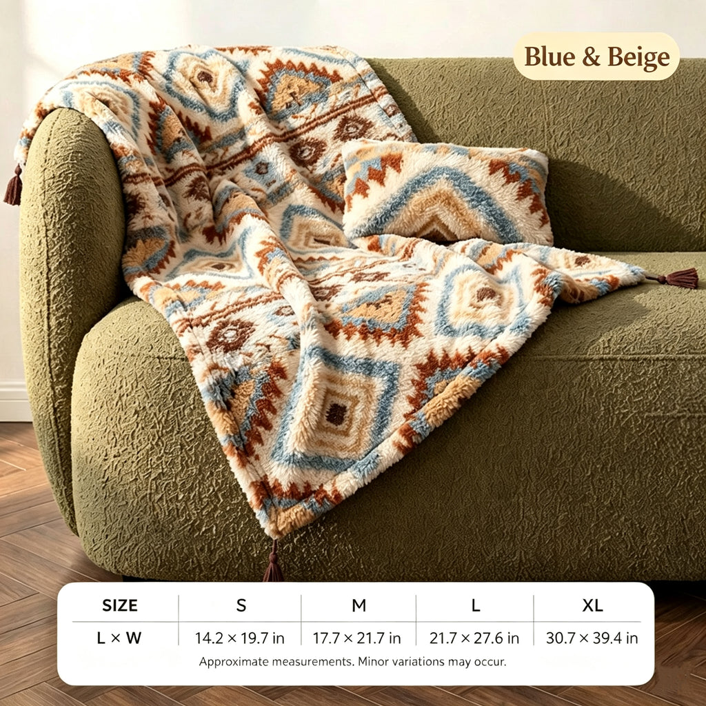Cozy Plush Pet Blanket with Pillow – Soft Dog & Cat Throw